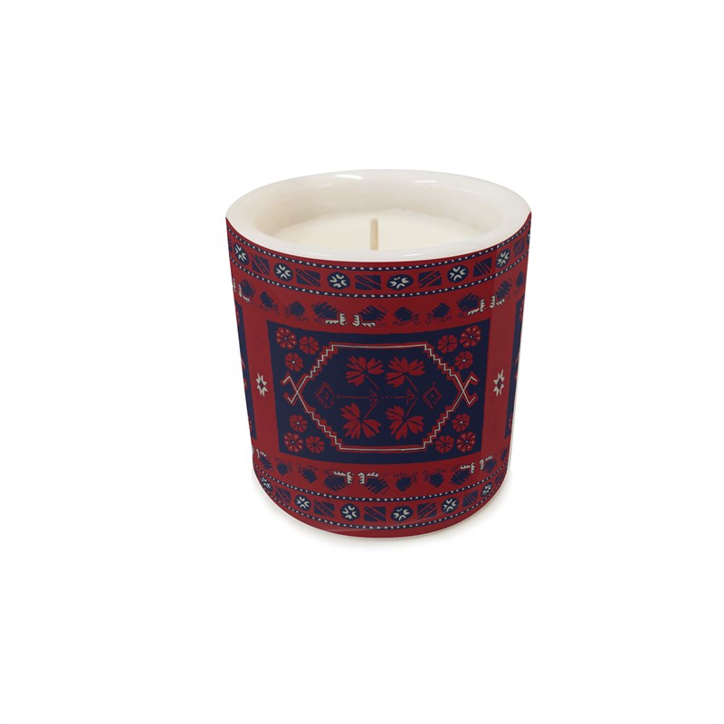 Yagci Bedir Marble Candle 3" Red
