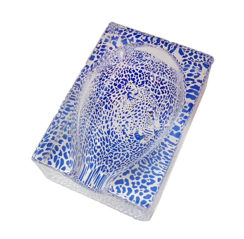 Classic Blue Glass Spoon Rest