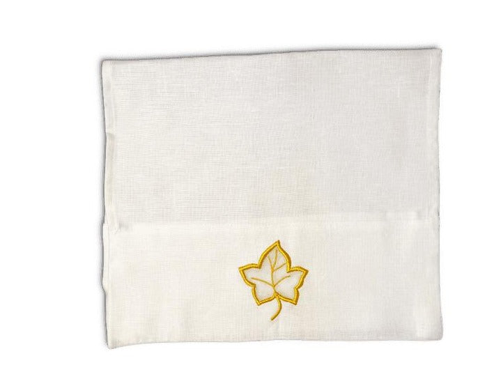 Organza Gold Leaf Linen Towel