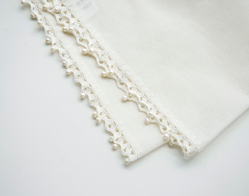 Real Pearl Handmade Linen Napkins